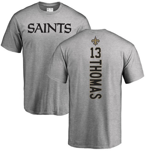 Men New Orleans Saints Ash Michael Thomas Backer NFL Football #13 T Shirt->new orleans saints->NFL Jersey